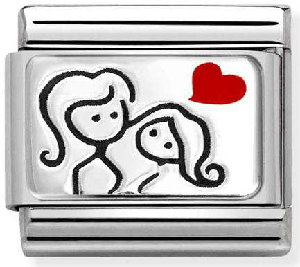Nomination, Composable CL OXIDIZED PLATES in steel, enamel and 925 sterling silver (56_2 Women)