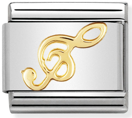 Nomination, 18k altınlı paslanmaz Çelik COMPOSABLE klasik müzik (08_treble clef)