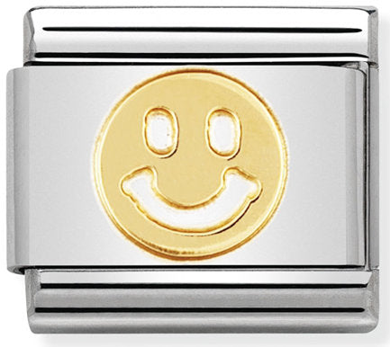 Nomination, 18k altınlı paslanmaz Çelik COMPOSABLE klasik eğlence (06_smile)