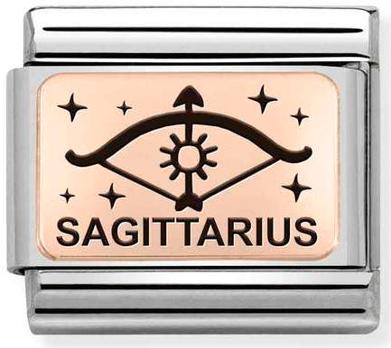 Nomination, COMPOSABLE klasik ZODIAC (IC) çelik ve 9k altın (09_sagittarius)