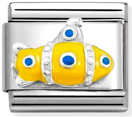Nomination, Composable Classic SYMBOLS in stainless steel, enamel and 925 sterling silver (29_Yellow submarine)