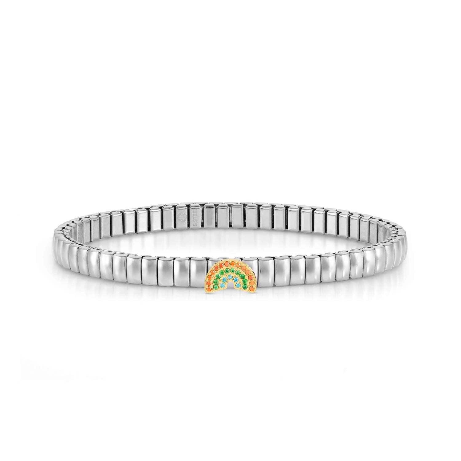 Nomination, XTE XSMALL BRACELET ED, Çelik  ve kübik zirkonya Yaşamı (064_Sarı altın Rainbow)