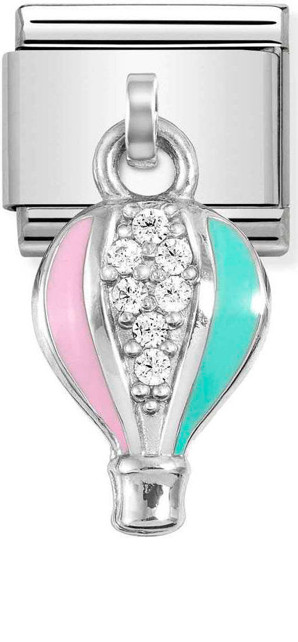 Nomination, Composable Classic CHARMS steel, 925 sterling silver, enamel and cz (13_Hot air balloon)