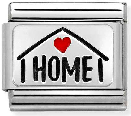 Nomination, Çelik, emaye ve 925 Ayar Gümüş (Kalpli 54_HOME) içinde COMPOSABLE CL oksitlenmiş plakalar
