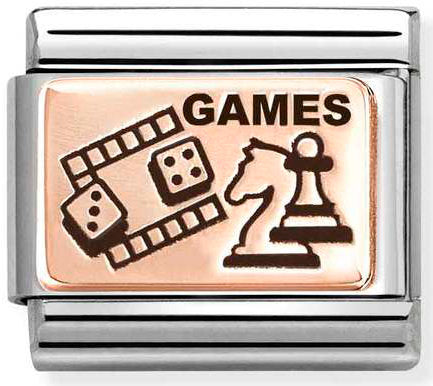 Nomination, Composable Classic PLATES (IC) steel and 9k rose gold (22_Table games)