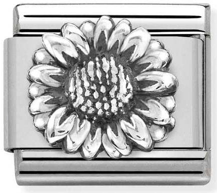 Nomination, COMPOSABLE Klasik Rölyef Çeliği ve 925 Ayar Gümüş (22_Sunflower)