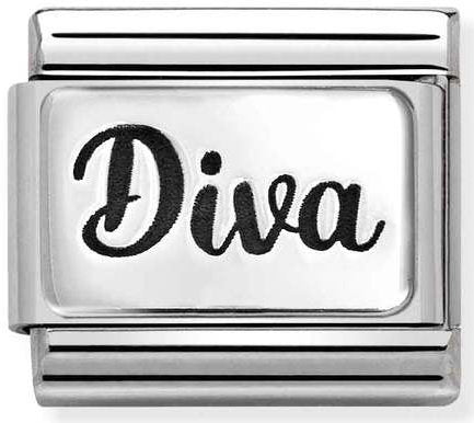 Nomination, Composable Classic PLATES (IC) steel and 925 sterling silver (42_Diva)