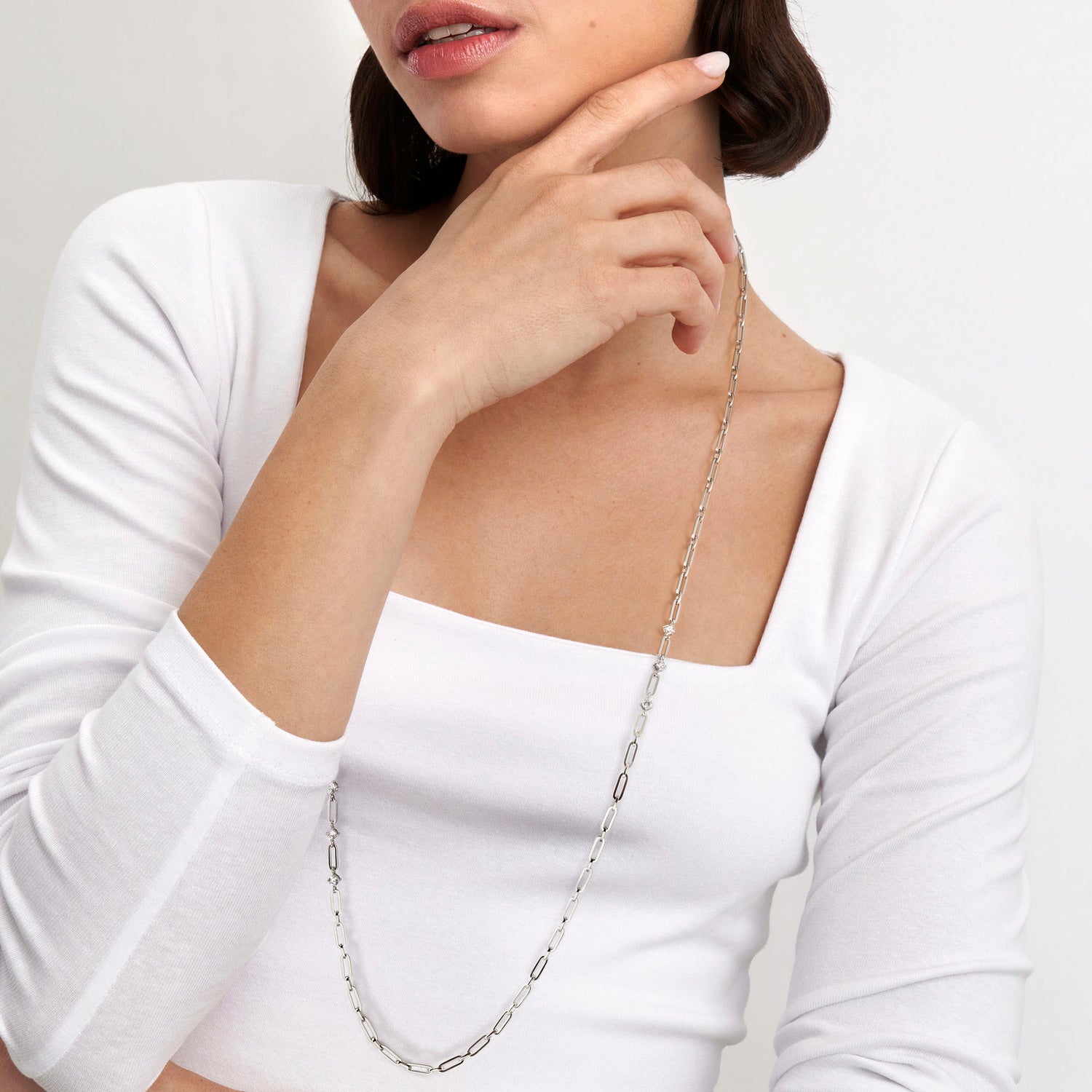 Nomination, CHAINSOFSTYLE necklace in steel and LONG cz (012_Yellow Gold)