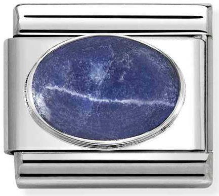 Nomination, Composable Classic HARD STONES steel and 925 sterling silver (42_SODALITE MAT)