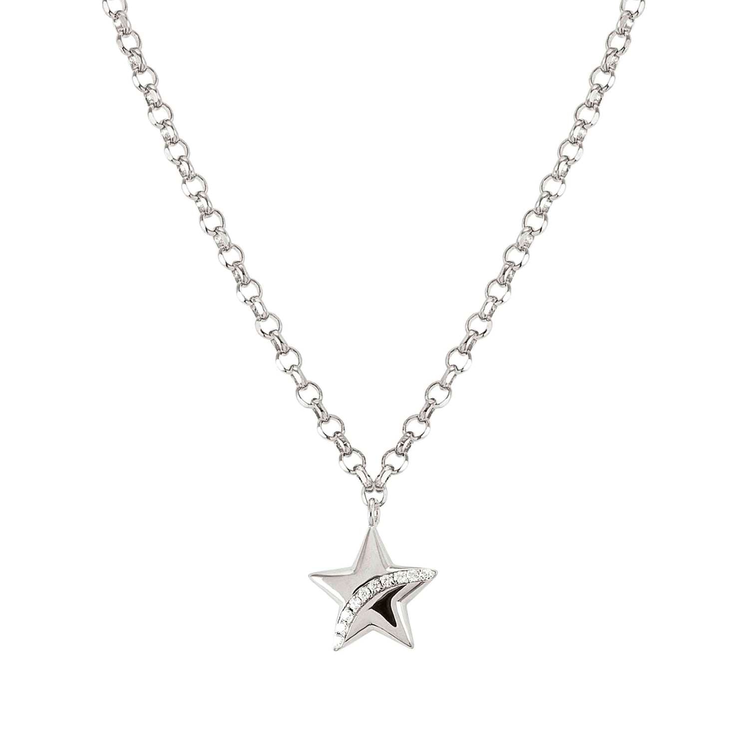 Nomination,Sweetrock Edition 925 Ayar Silver Edition'da Romantik Kolye Kübik Zirkonya (032_Silver Star)
