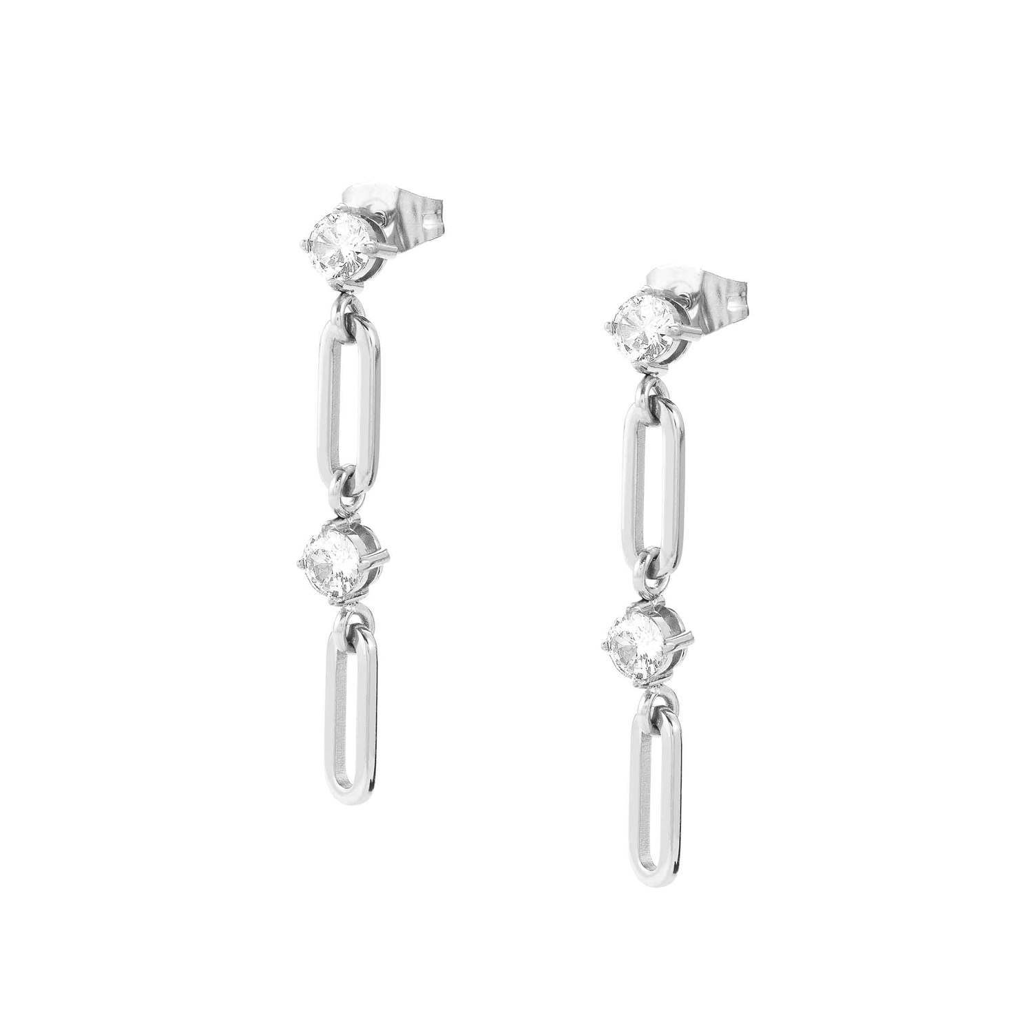 Nomination, CHAINSOFSTYLE earrings in steel and PENDANT cz (001_Steel)