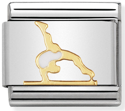 Nomination, Emaye ve 18K altınlı paslanmaz Çelik COMPOSABLE klasik sporlar (37_gymnast)