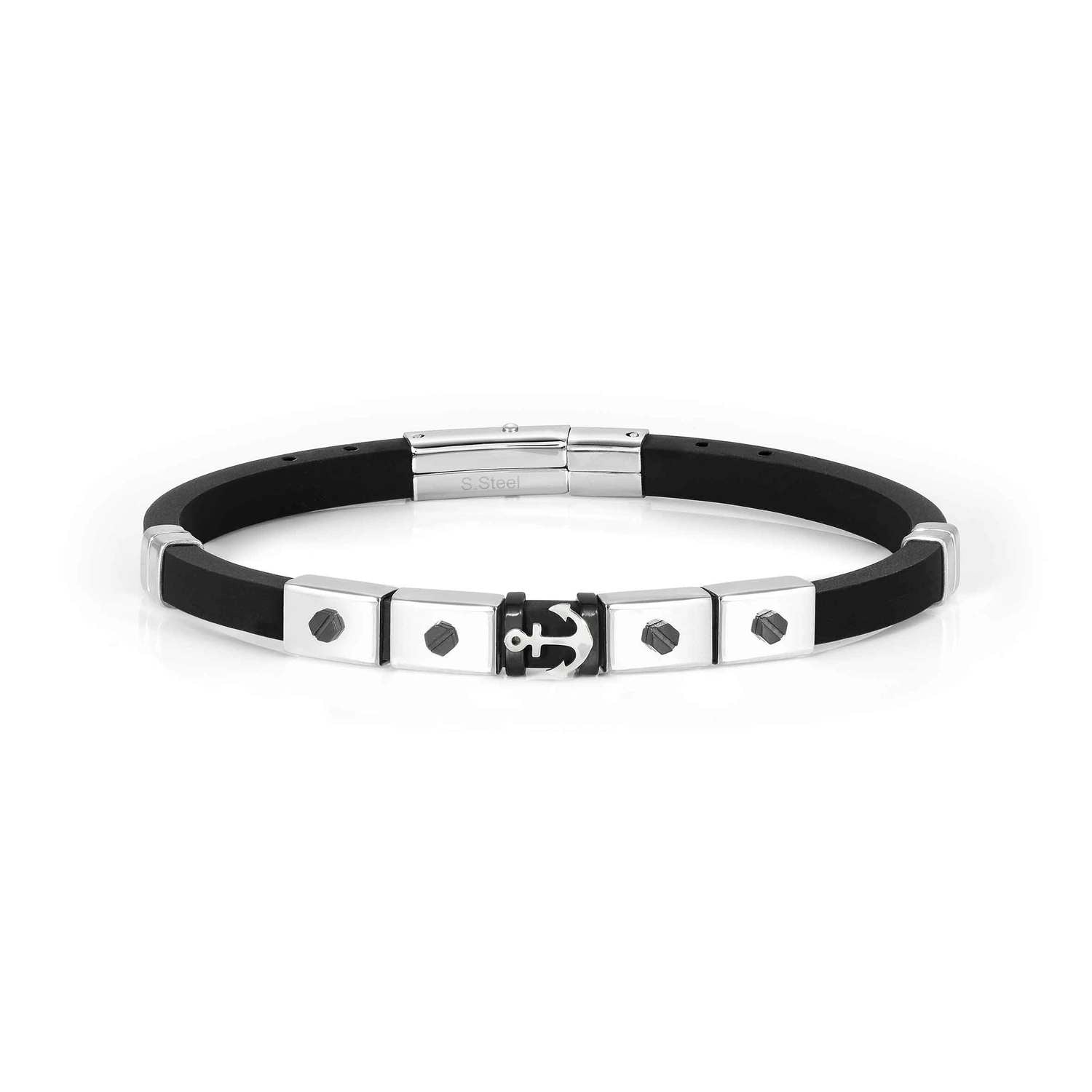 Nomination, CITY bracelet in steel and rubber (HEX SCREWS) (002_Anchor)
