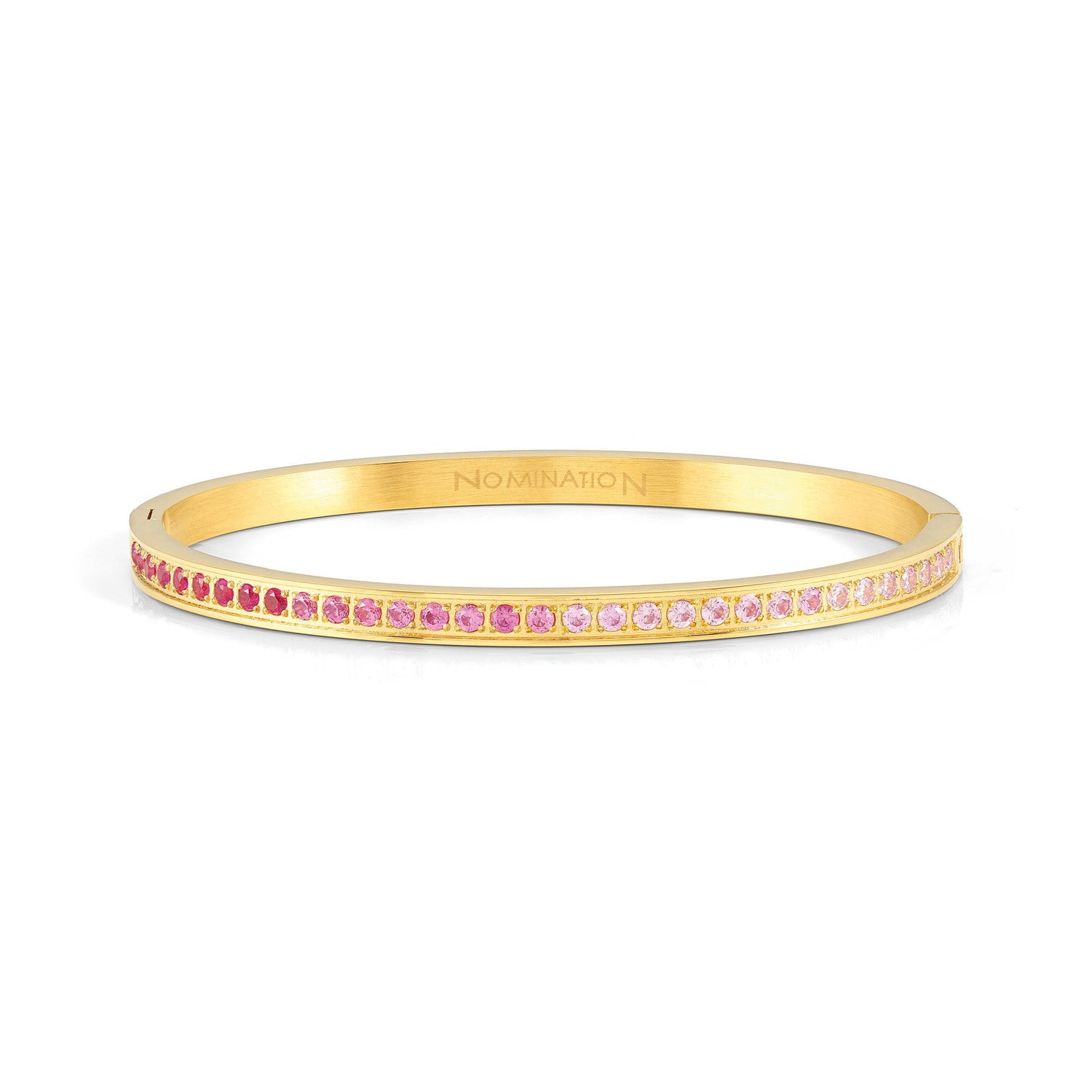 Nomination,PRETTY BANGLES çelik bileklik ve cz (SMALL SIZE) (021_PINK fin, Yellow gold)