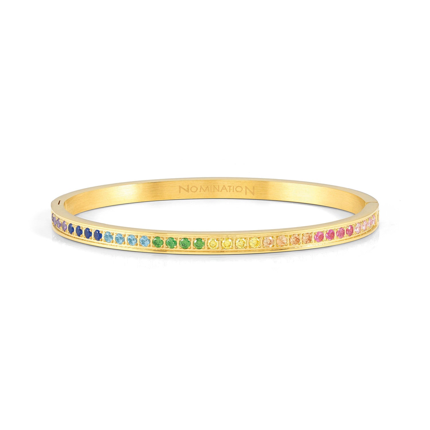 Nomination,PRETTY BANGLES çelik bileklik ve cz (SMALL SIZE) (024_MIXED fin, Yellow gold)