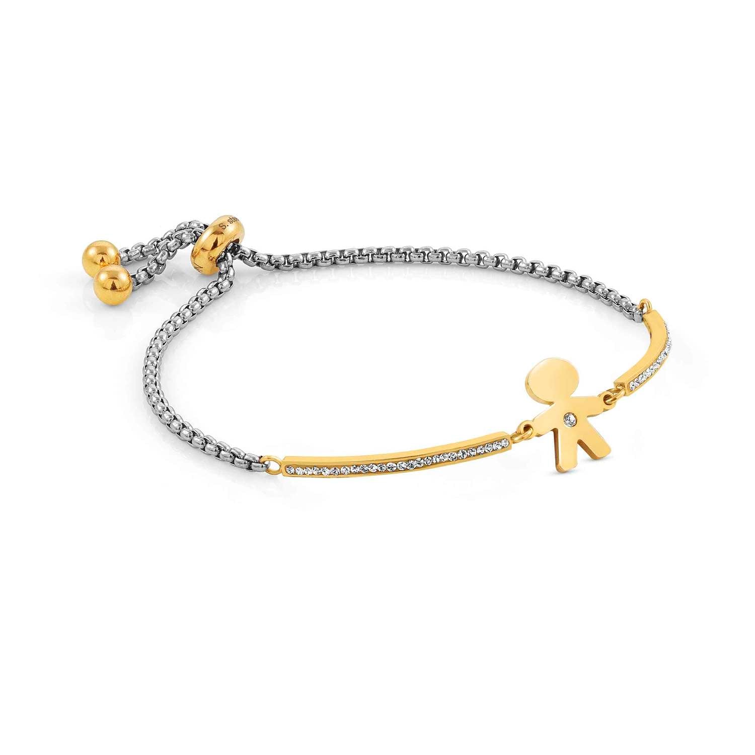 Nomination,MILLELUCI çelik bileklik ve cubic zirconia (GOLD RICH) (027_Baby boy)