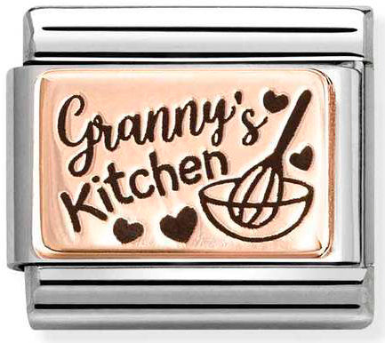 Nomination, Composable Classic PLATES (IC) steel and 9k rose gold (27_Granny's Kitchen)