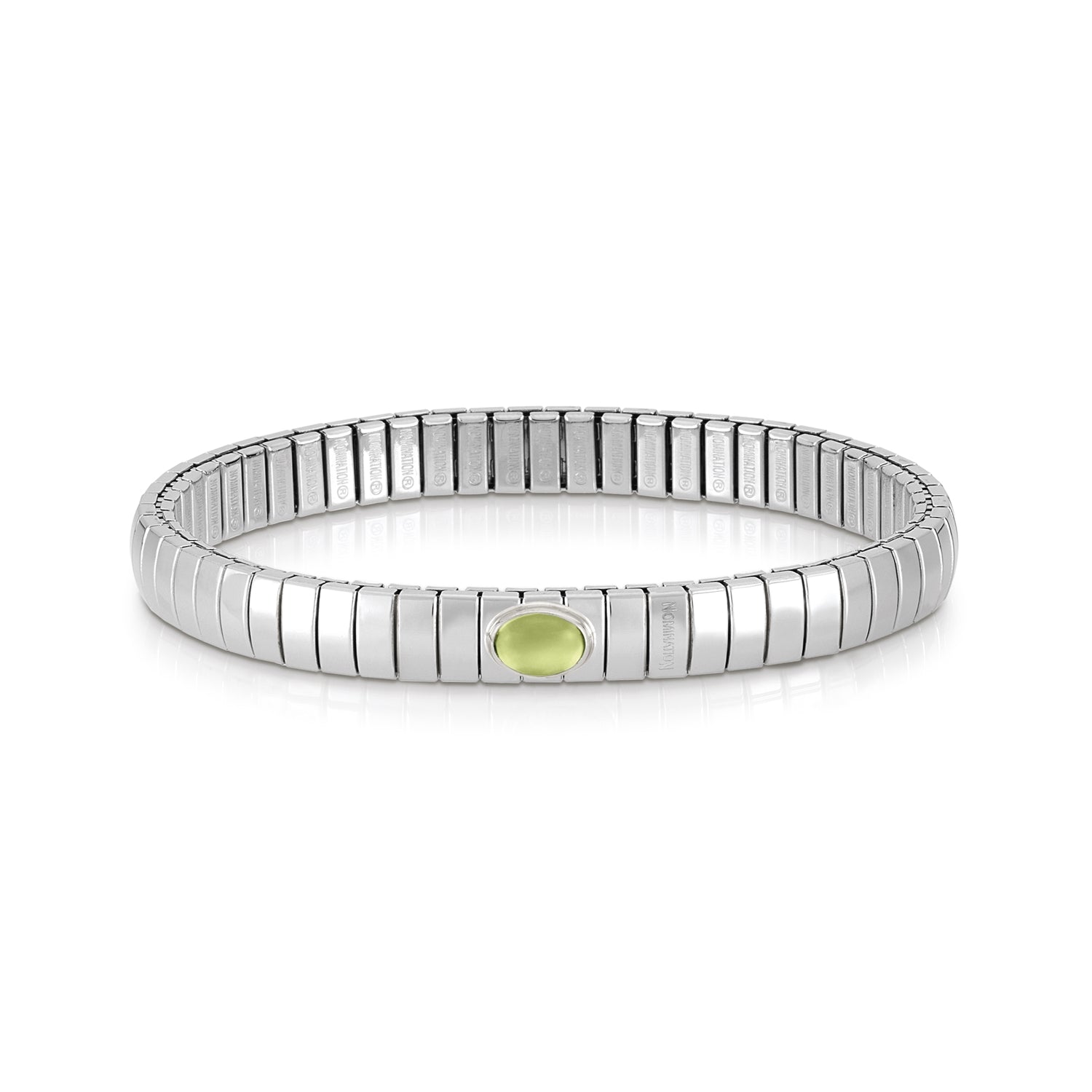 Nomination, XTE Paslanmaz Çelik, 925 Ayar Gümüş ve Taşlar Bileklik (005_Peridot)
