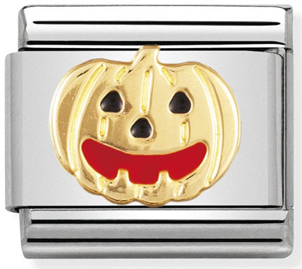 Nomination, Emaye ve 18K altınlı paslanmaz Çelik COMPOSABLE klasik cadılar bayramı (05_pumpkin)