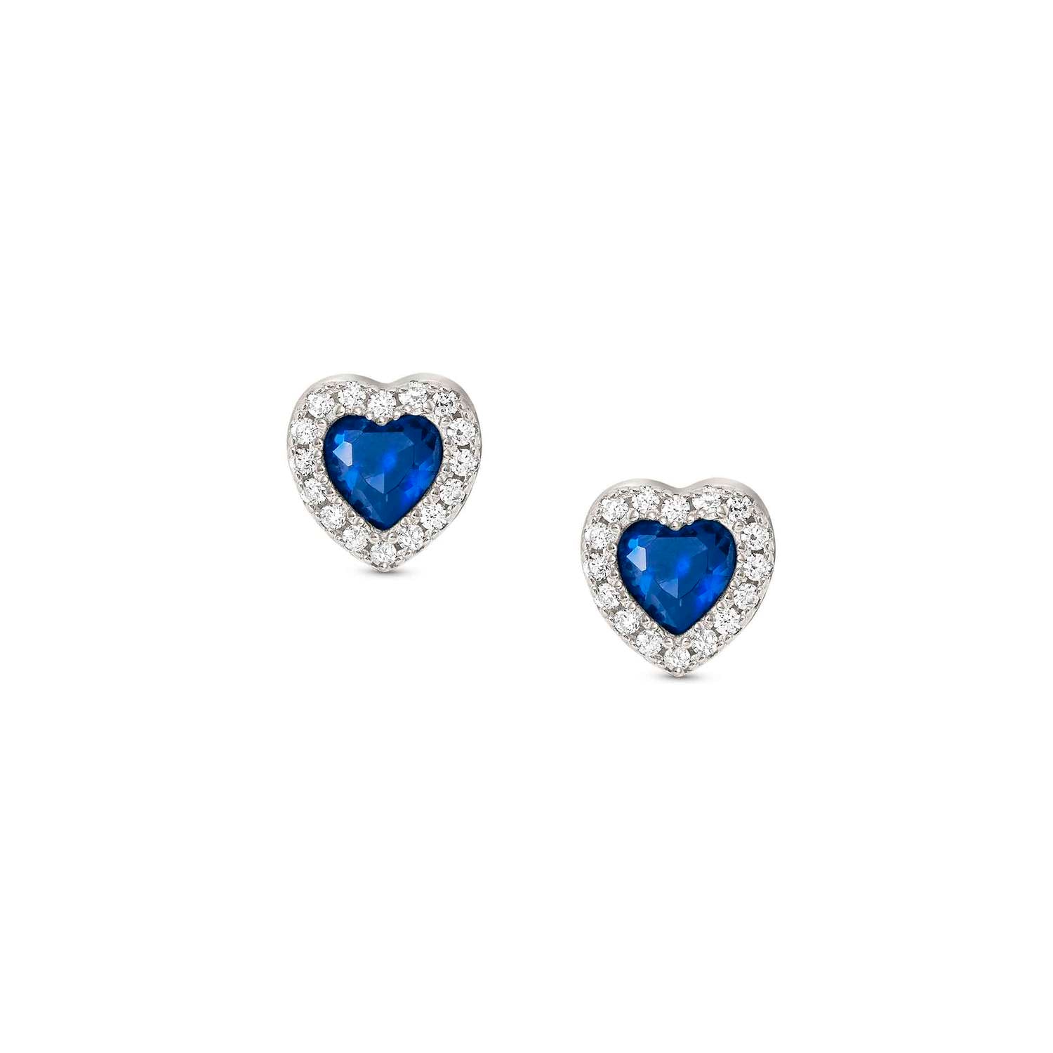 Nomination,ALLMYLOVE küpe in 925 sterling gümüş ve cubic zirconia (012_BLUE)