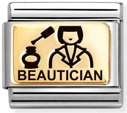 Nomination, Composable Classic PLATES (IC) in steel and 18k gold (54_Beautician)
