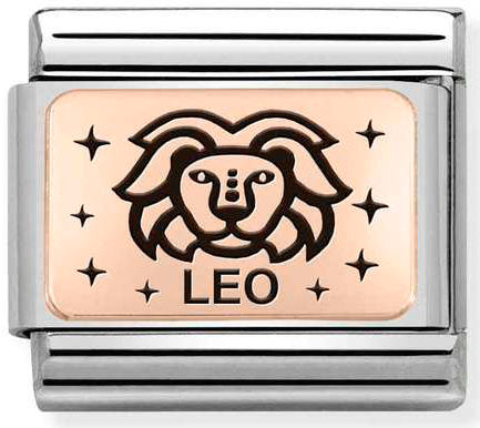Nomination, COMPOSABLE Klasik ZODIAC (IC) çelik ve 9k altın (05_Leo)