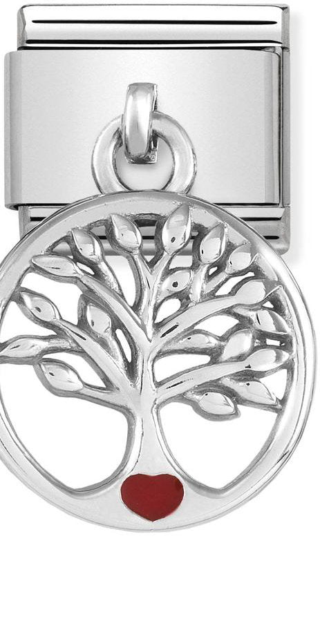 Nomination, Composable Classic Charms Çelik, 925 Ayar Gümüş ve Emaye (07_TREE LIFE)