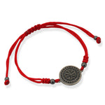 Gümüş Vegvisir Kırmızı Makrome Bileklik