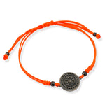 Gümüş Vegvisir Turuncu Makrome Bileklik