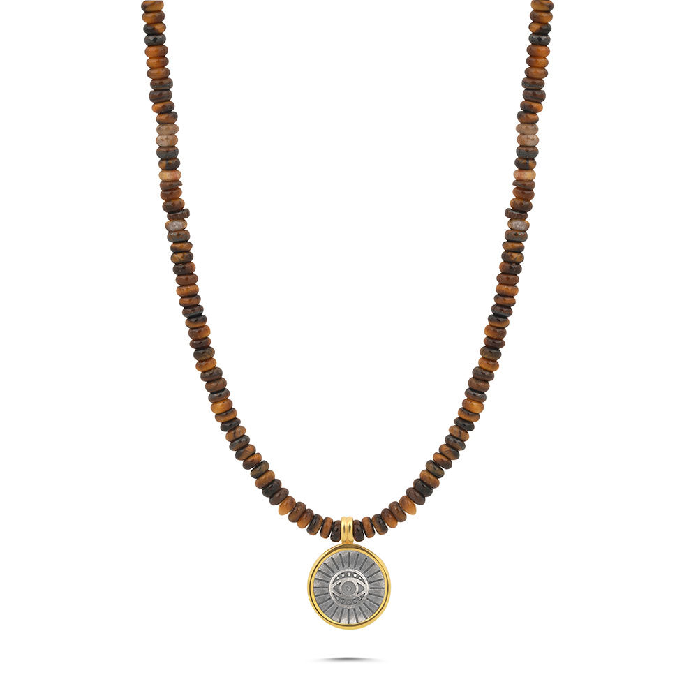 Kaplangözü Rondel Kesim Doğal Taş Kolye