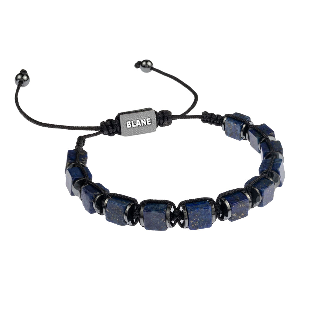 Lapis Lazuli ve Hematit Taşlı Makrome Bileklik