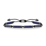 Lapis Lazuli ve Hematit Silindir Makrome Bileklik