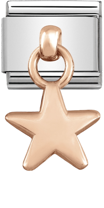 Nomination, 9K ROSE altınlı paslanmaz çelikte COMPOSABLE klasik takılar (05_star)