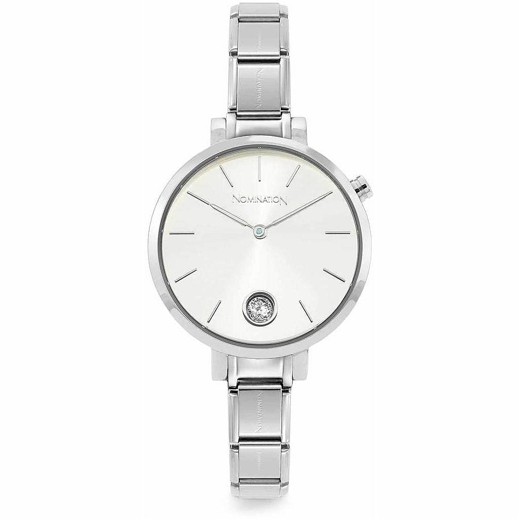 Nomination, Çelik Yuvarlak Kasa, Beyaz Kadran Kişiselleştirilebilir Kordonlu Kadın Saati