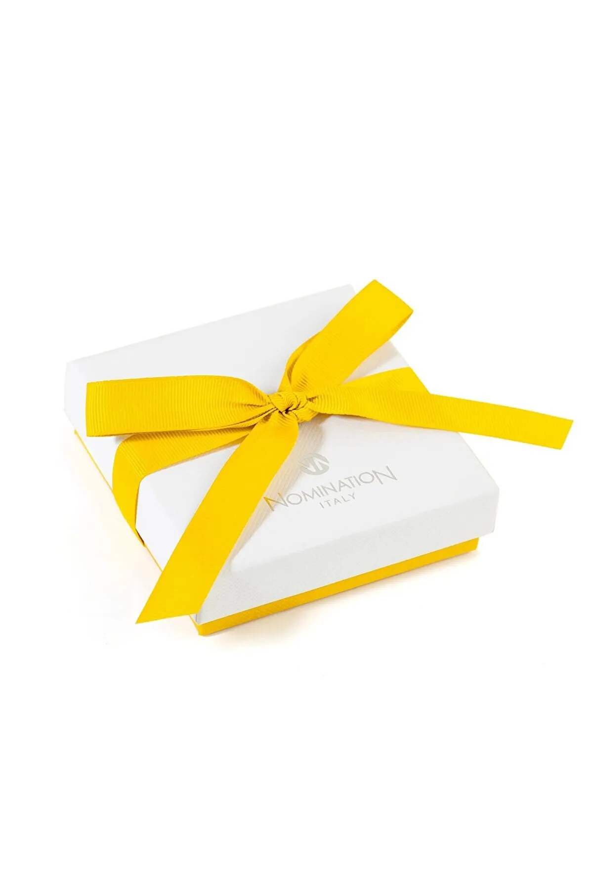 Nomination Italy 925 Ayar Gümüş Dolgu Kalp Linkli, Çelik Sarı Bileklik